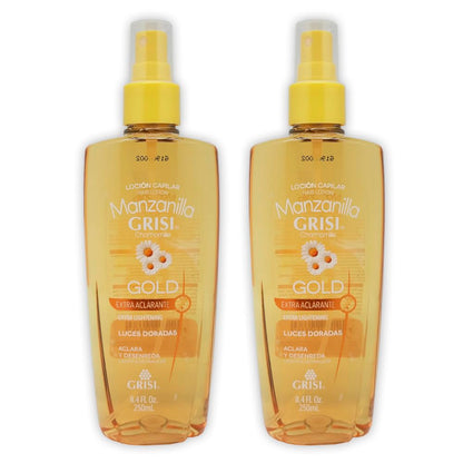 Manzanilla Grisi GOLD – Loción Capilar Extra Aclarante (2 Pack de 250 ml)